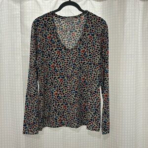 Kettlewell Star print V-neck Neon Ditsy